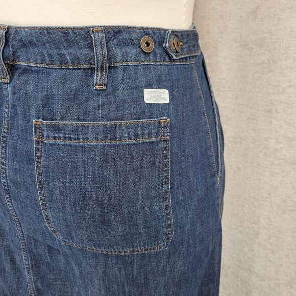 Lauren Ralph Lauren Vintage Denim Jean Maxi Skirt Women's Plus Size 14 - Picture 8 of 14